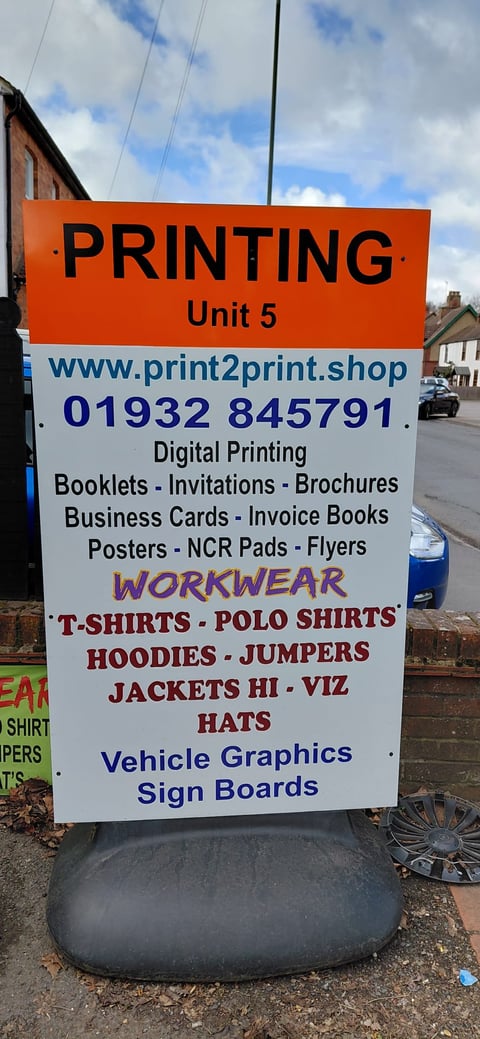 Print2Print A-Frame sign